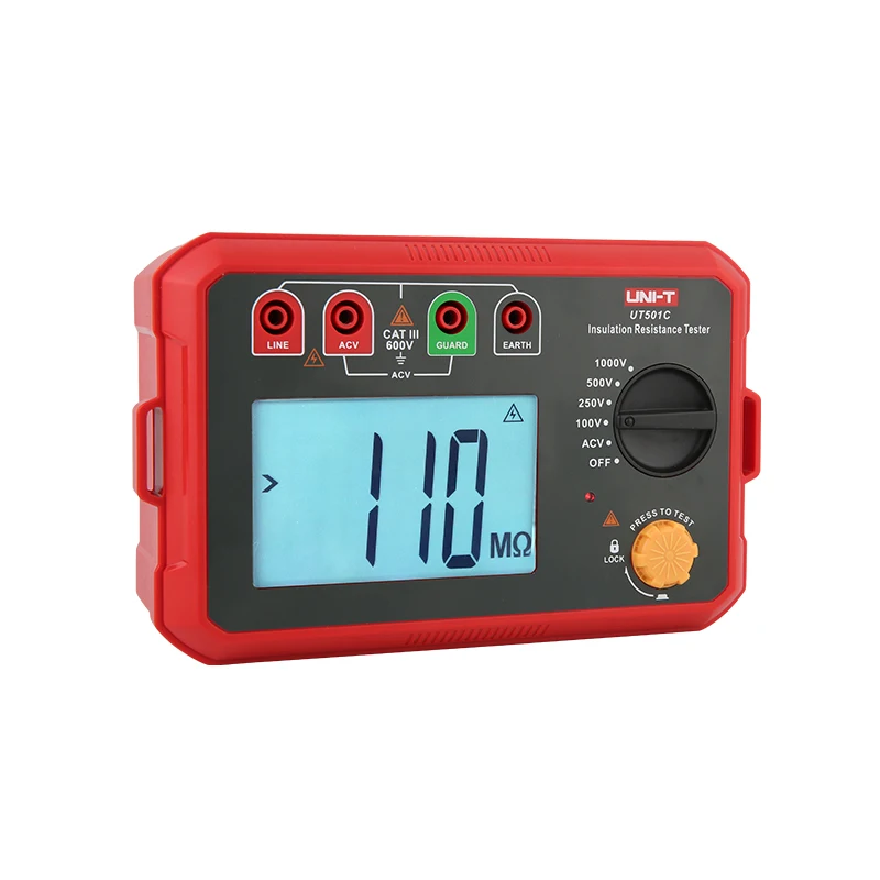 UNI-T Insulation Resistance Tester UT501C Transformer Generator High Voltage Motor Cable Insulation Test Megohmmeter.