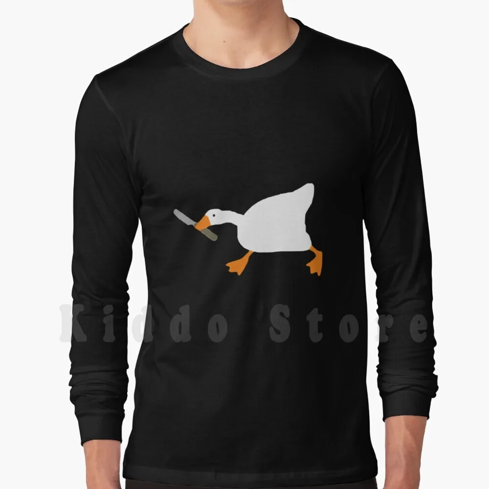 Untitled Goose Knife Shenanigans Hoodies Long Sleeve Untitled Goose Game Tricky Goose Duck Swan Indie Game Icon