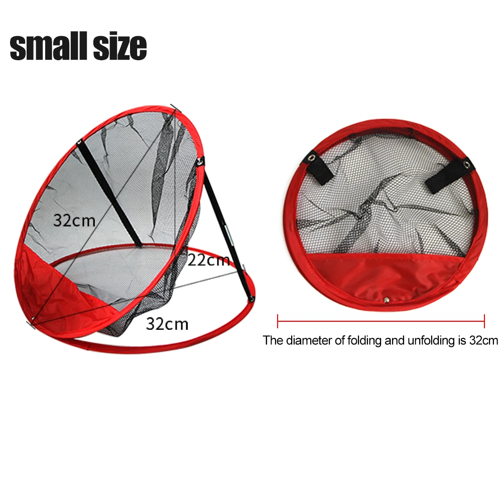 3pcs/set Foldable Golf Chipping Practice Net Cages Target System with Carrying Bag, Red