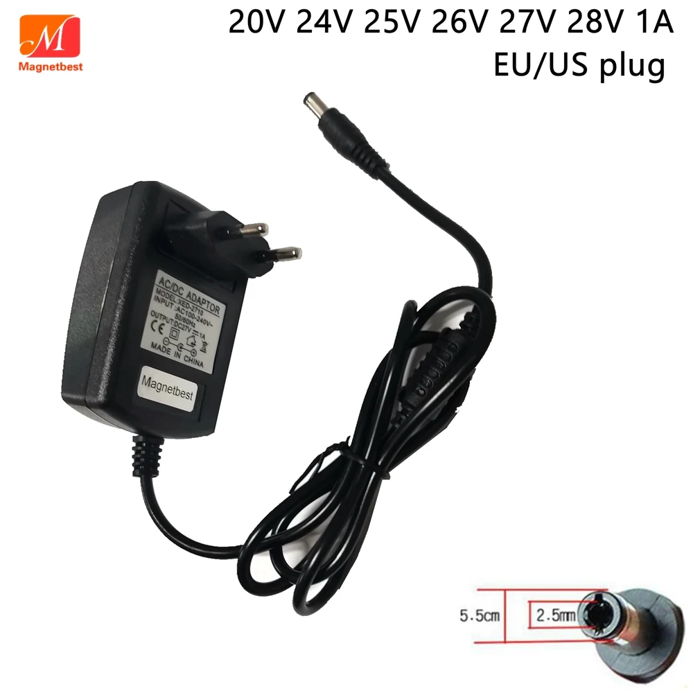 20V 24V 25V 26V 27V 28V 1A AC DC Adaptor 20V TO 28V Power Adapter Supply Charger 5.5*2.5/2.1mm