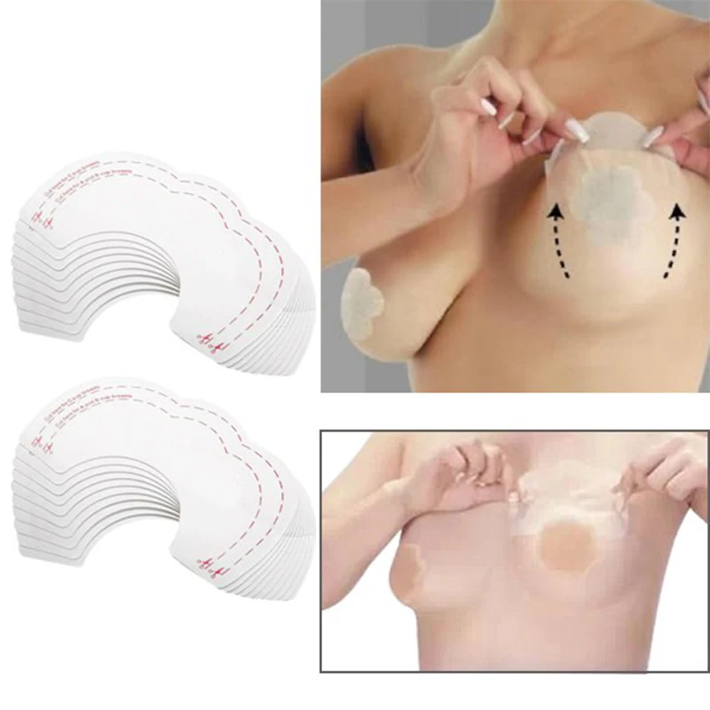 20pcs/lot women's invisible push up bare breasts chest Lift underwear bra stickers paper