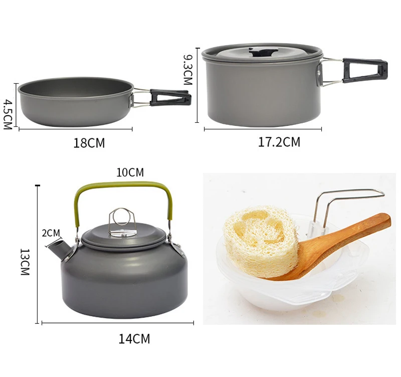 Camping Tableware Picnic Set Travel Tableware Outdoor Kitchen Cooking Set Camping Cookware Hiking Picnic Set