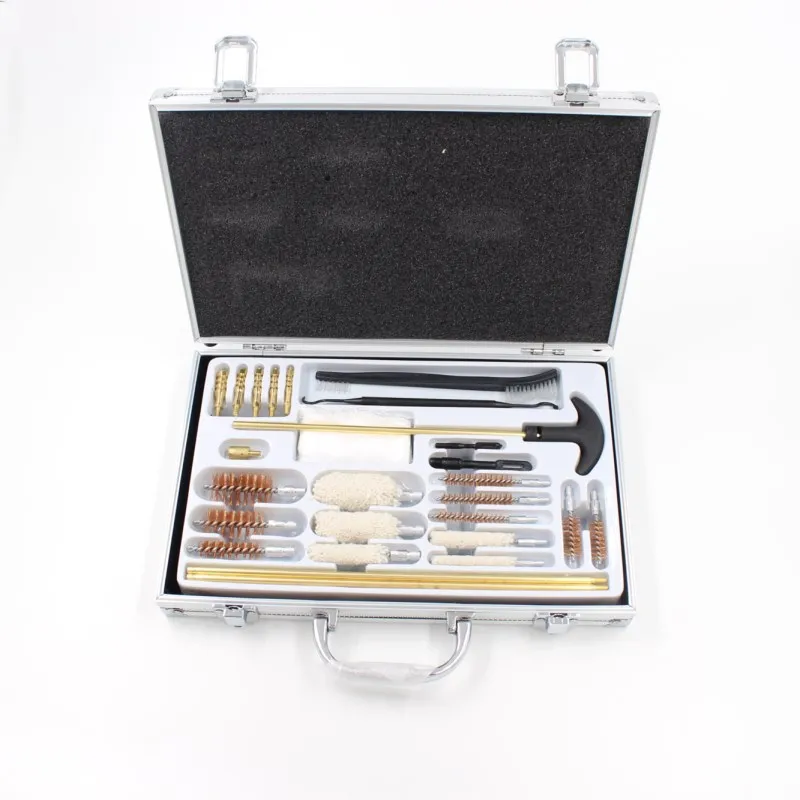 청소 및 유지 보수 건 브러쉬 도구 상자 매일 세트 27pcs 총 보어 면화 브러시 녹 제거 철강 w의 다양한 사양