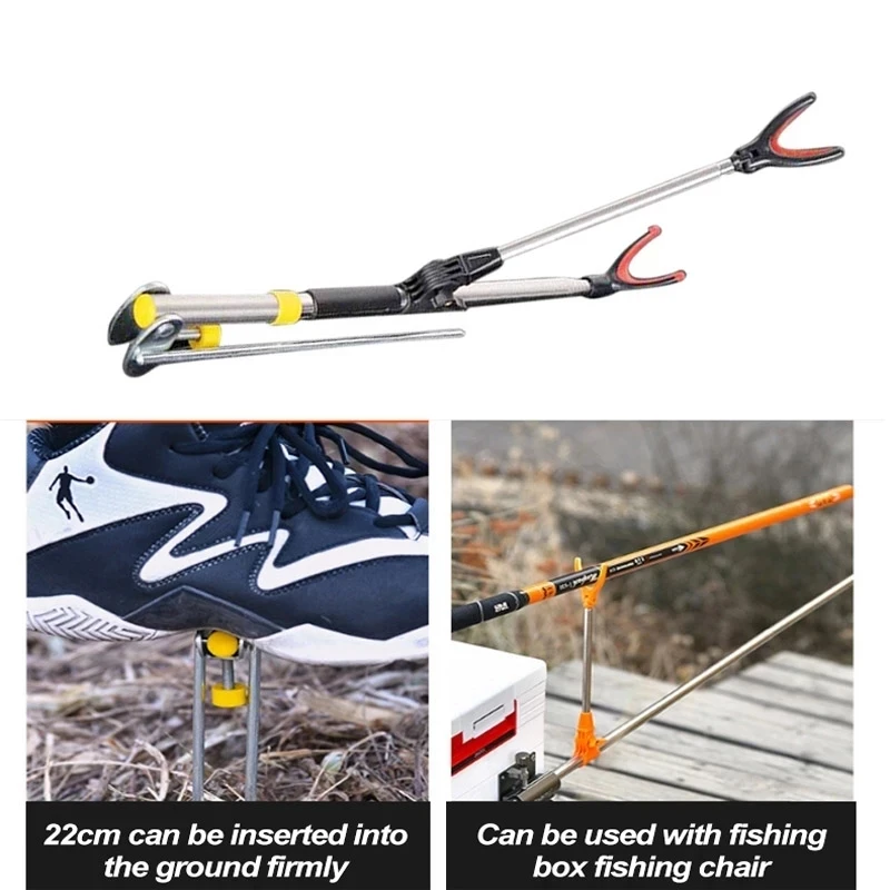 Telescopic Fishing Rod Holder 1.5m 1.7m 1.9m 2.1m 2.4m Bracket Portable Retractable Folding 3 Color Stainless Steel Pole