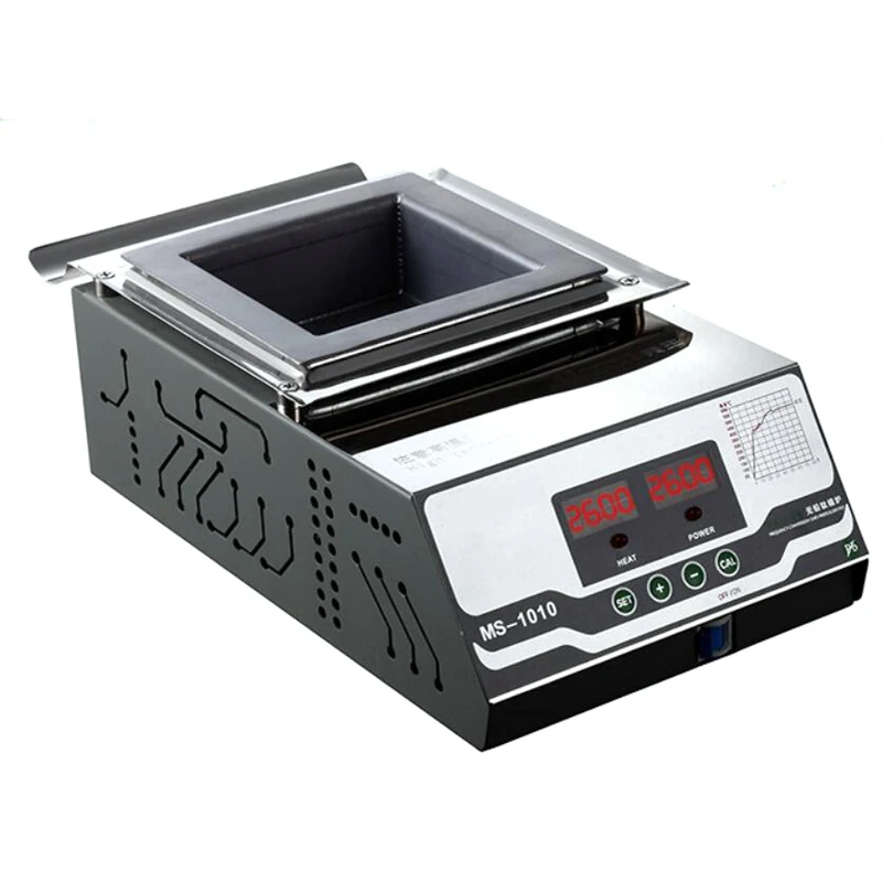 

MS-1010 Lead-free Titanium Alloy solder pot Digital 500w melt tin 3.3KG temperature adjustable Melting tin furnace 110/220V