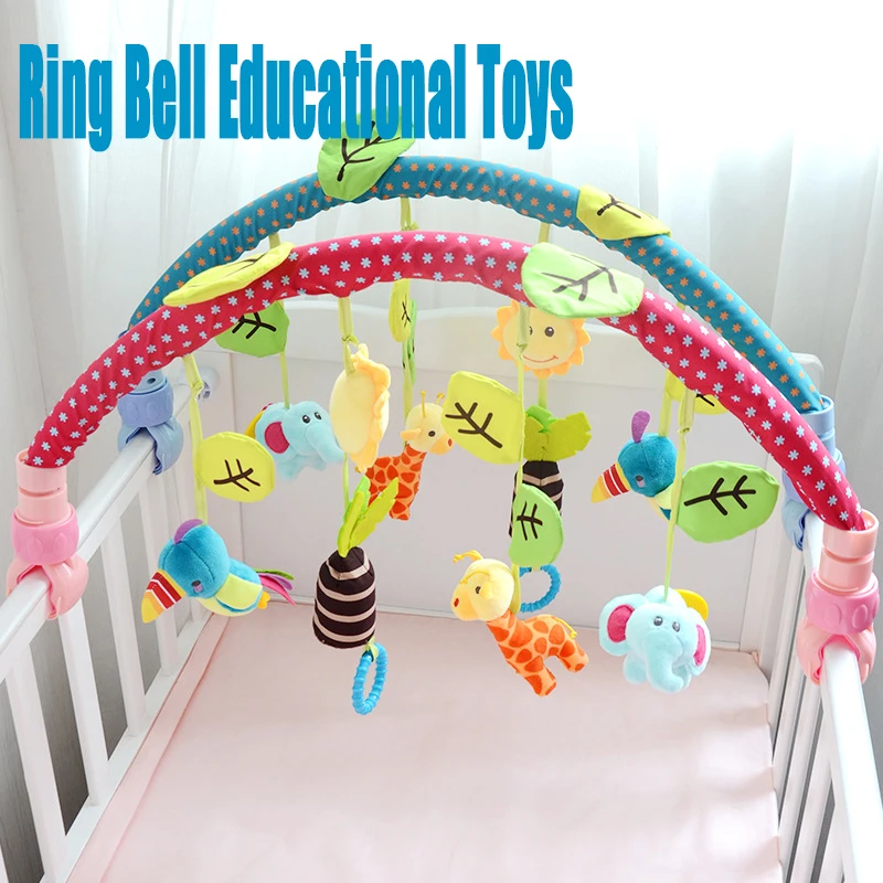 

Ring Bell HangingToys Crib Soft Plush Rattles Bed bell Stroller Bells Children's Toys Plush Toys Sounding