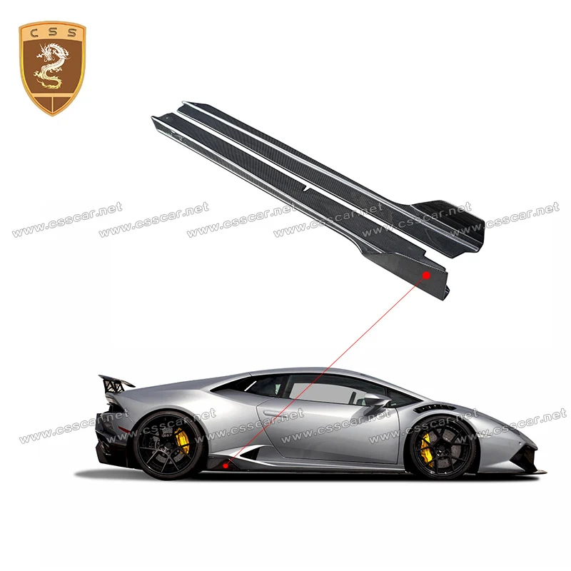 

New Fashion Lamboghini Vors Style Side Skirts Carbon Fiber Huracan LP610 LP580 Original Car Accessories Decoration 00687