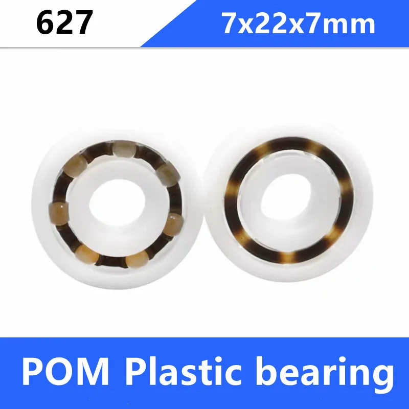 

50pcs 627 POM plastic bearing 7x22x7mm deep groove ball bearings with Glass balls Nylon Cage 7*22*7 mm