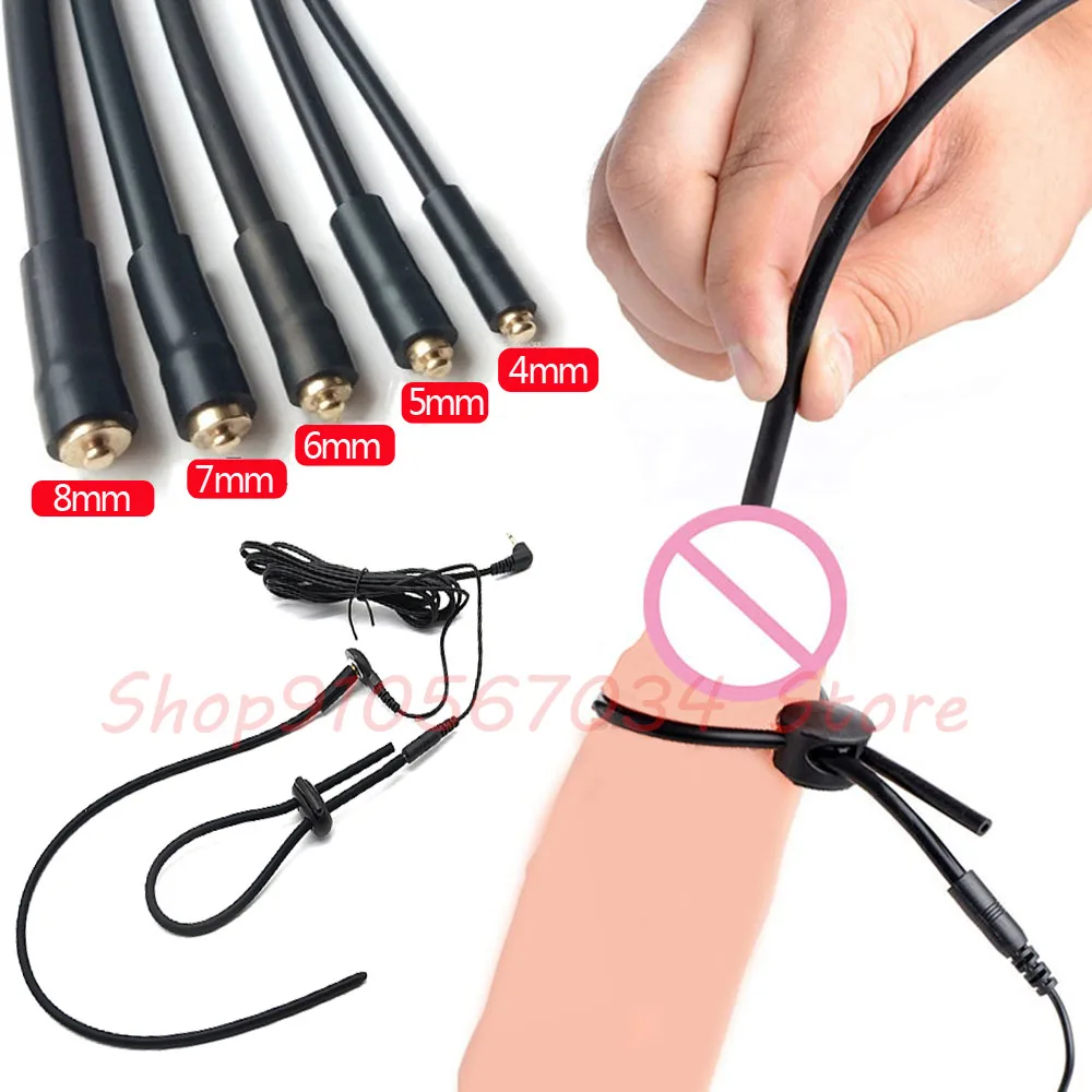 Electric Shock Urethral Sounding Catheter Dilator Penis Plug Cock Ring Horse Eye Stimulation Stick Bdsm Male Sex Toy Accessories