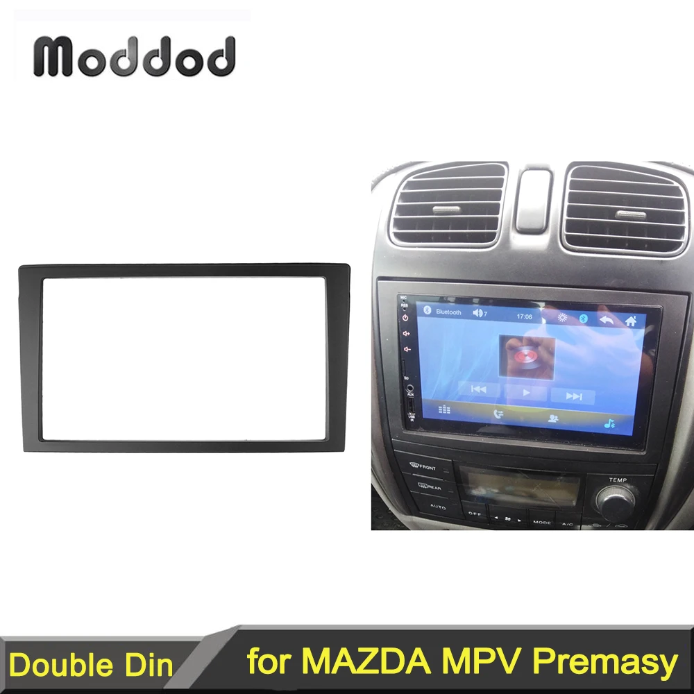 

Double Din Fascia for MAZDA MPV Premacy 1999-2005 Stereo Player CD Panel Dash Mounting Installation Trim Kit Face Frame Bezel