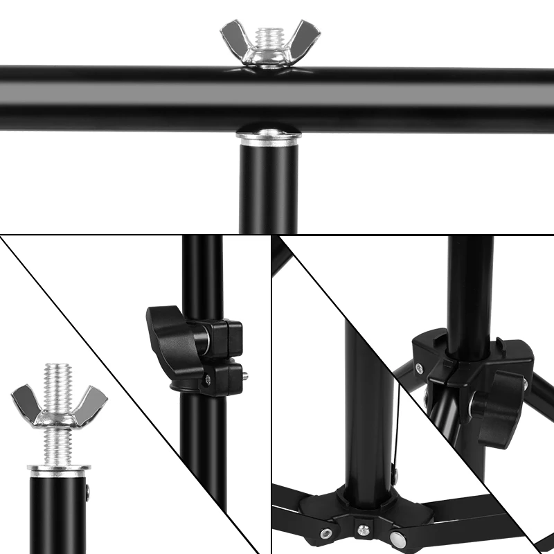 PYNSSEU التصوير خلفية دعم 100x100 سنتيمتر T-شكل نظام الوقوف مع مقاطع للصور استوديو شاشة خضراء كروما اطلاق النار