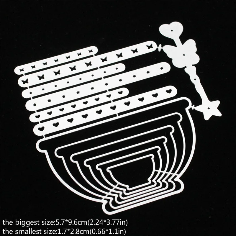 KSCRAFT Layering Bowls Metal Cutting Dies Stencils for DIY Scrapbooking/photo album Decorative Embossing DIY Paper Cards