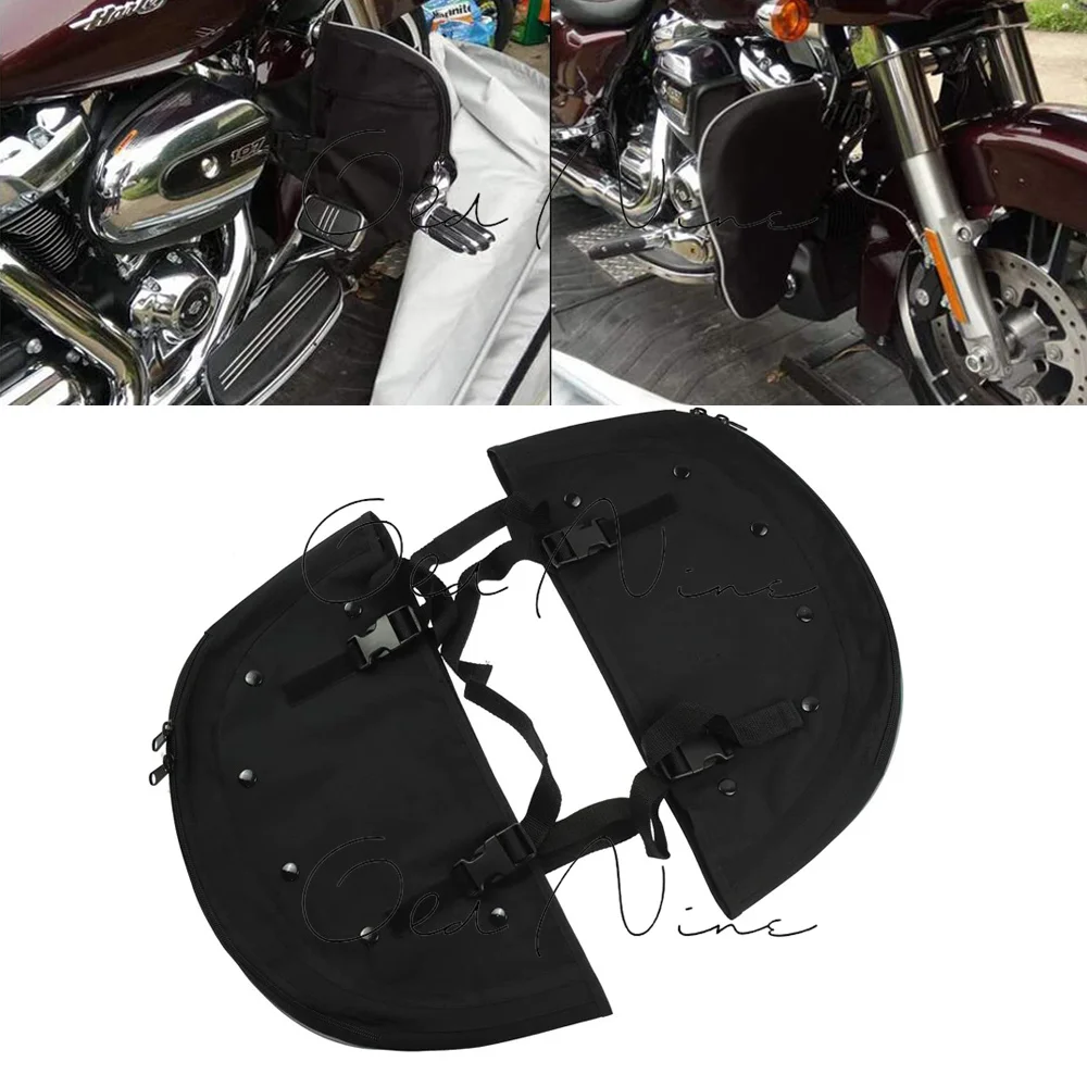 Motocyklowe miękkie spodnie ocieplające nogi do modeli Harley Softail FLSTC Fat Boy wyposażone w osłonę silnika 1965-2020 Torba na nogę