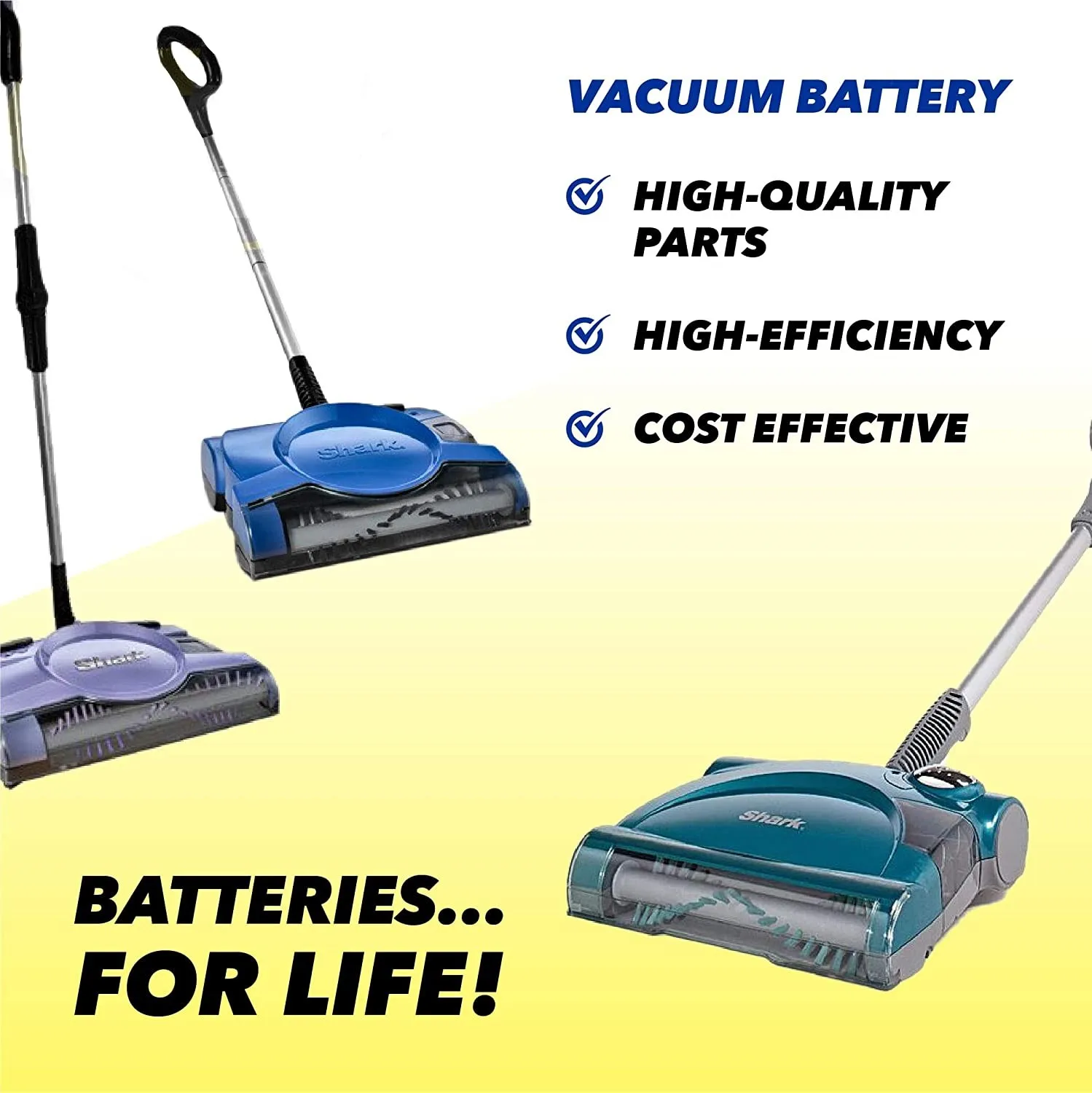 CulHye-batería Ni-MH para aspiradora, 7,2 V, 3000mAh, para Euro-Pro Shark V1950 VX3, barredora inalámbrica V1917 V1950 VX3 XB1918