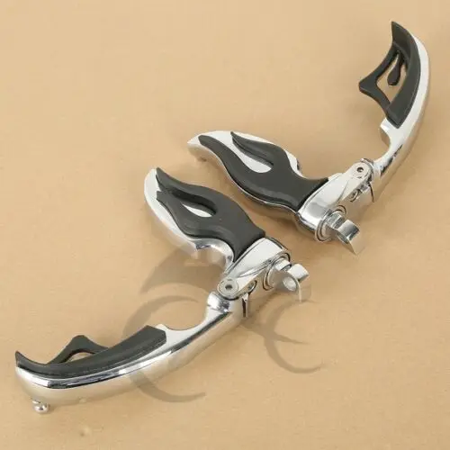 Motorcycle Chrome Footpeg Foot Pegs Male Mount For Harley Dyna Softail Sportster