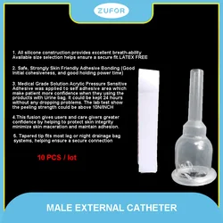 10pcs/lot self-adhesive Silicone Male External Catheter male urinary catheter Sterilized Comfortable