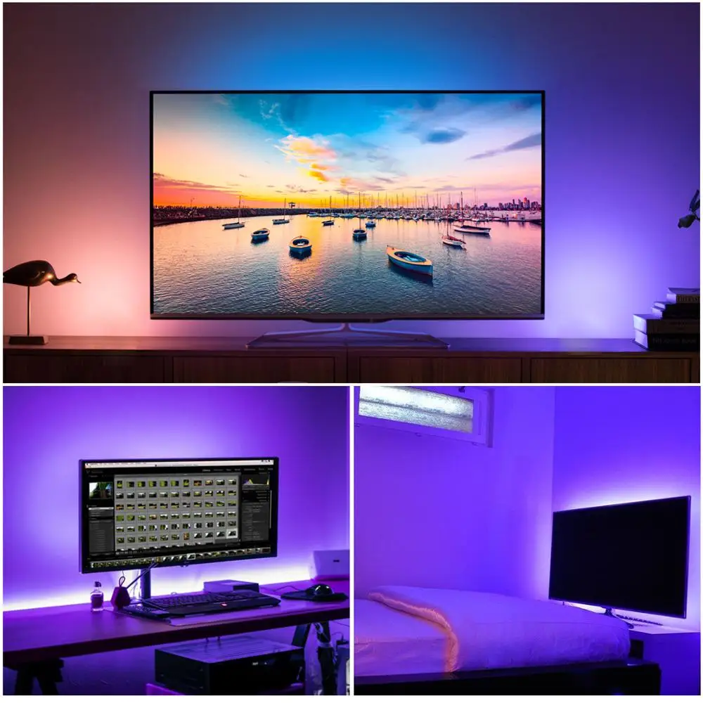 5V USB listwy RGB LED światło pokoju Neon podświetlenie inteligentna dioda LED lampa taśmowa dla telewizora HDTV tło oświetlenie dekoracyjne wstążka