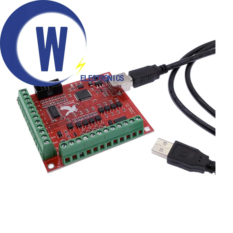 

Cnc control card USB interface mach3 100K4 axis motion control card with handwheel interface for engraving machine woodworking