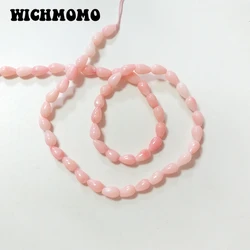 New 4*6MM 40pieces/bag Pink Coral Water Drop Shape Beads for DIY Necklace Bracelet Jewelry Making Accessories