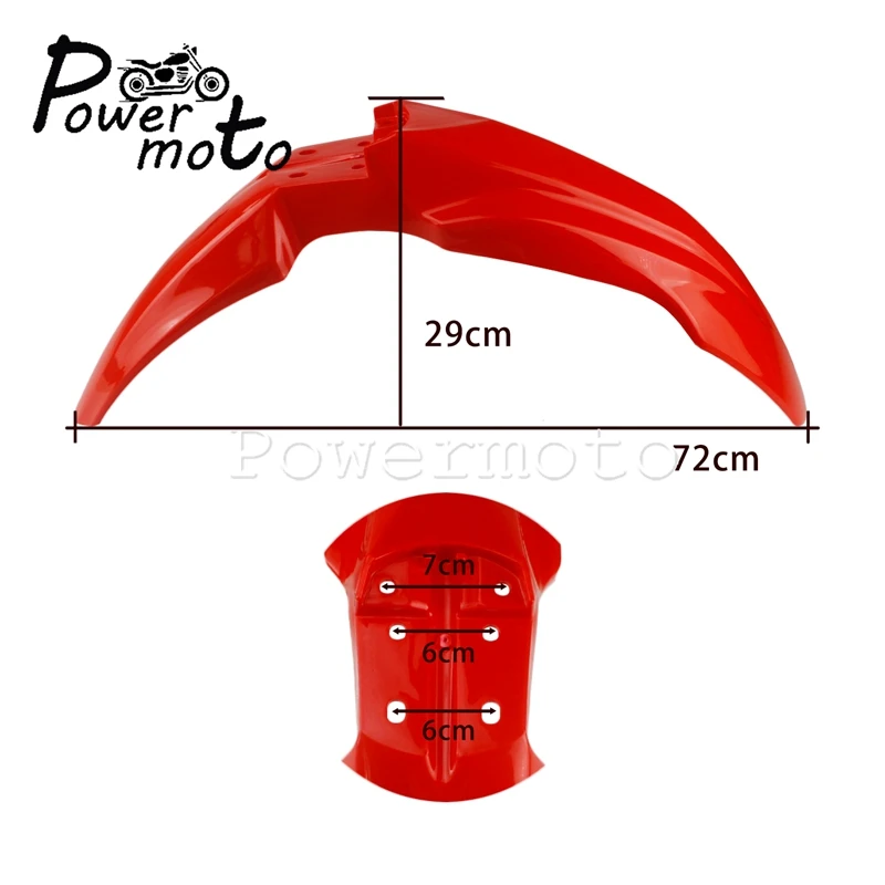 2017-2020 Enduro Racing Front Fender Dirt Bike Motocross Mudguard For Honda CRF250R CRF450R CRF250RX CRF450RX MX Mud Guard view 6