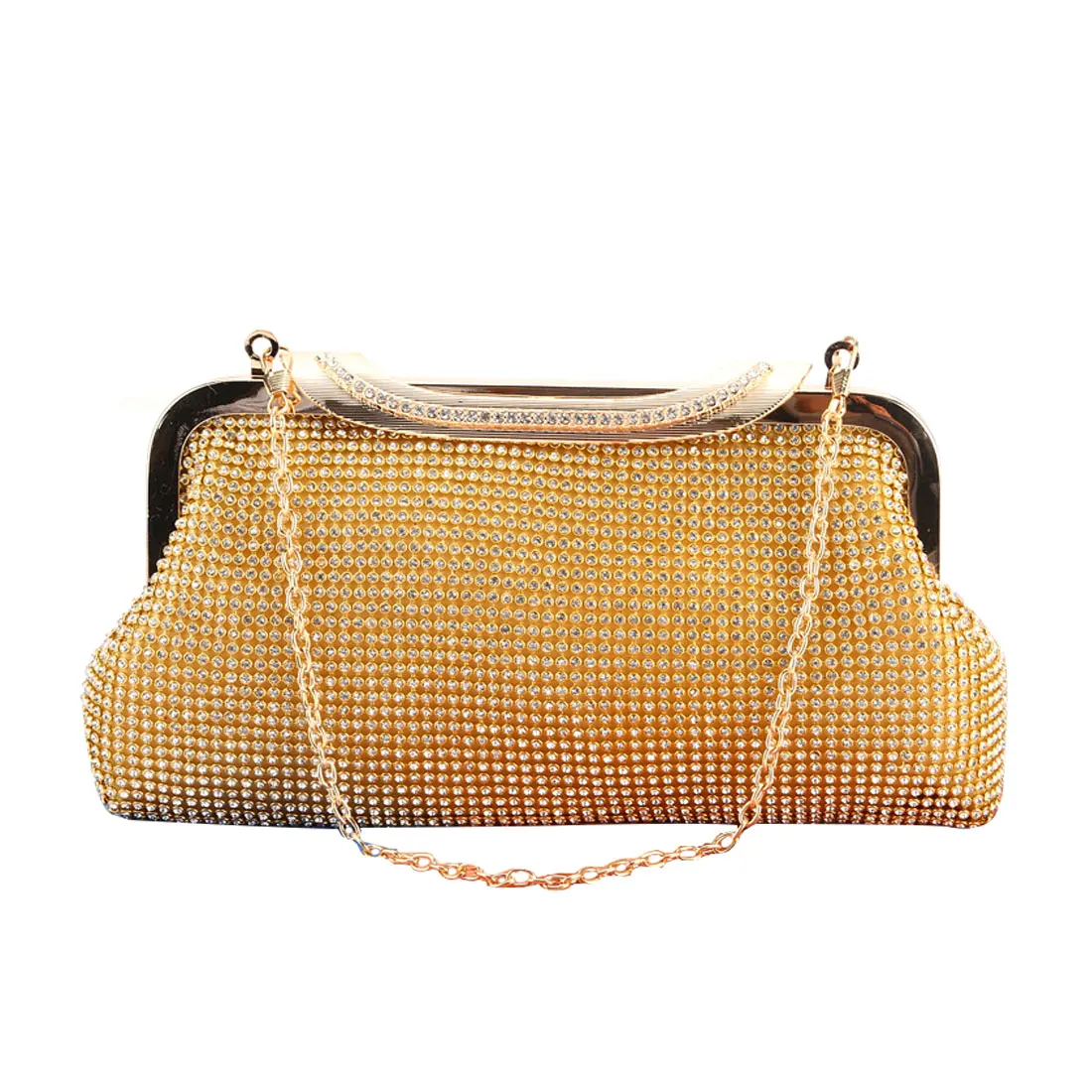 Solid Satin Rhinestone Hobos Evening Bags Female Shinny Clutches Small Handbags Fashion Ladies Wedding Banquet Purse Designer