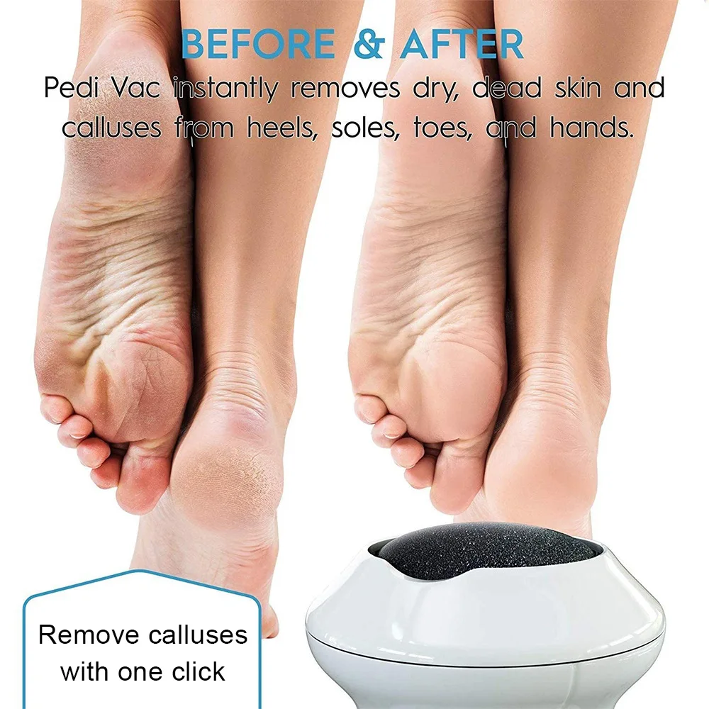 Electric Foot Grinder Portable File For Heels Vacuum Callus Remover Foot Care For Hard Cracked Pedicure For Tools Feet+12PCS