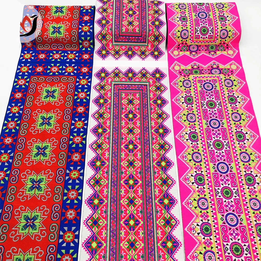 Nowa etniczna duża tkanina koronkowa 20CM x 70CM bawełniana tkanina typu Patchwork poliestrowa do szycia akcesoria do rękodzieła odzieży