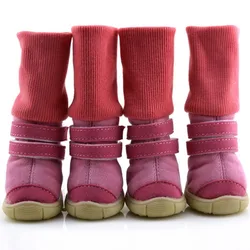 4Pcs/Set Pet Shoes Non Slip Wear Resistant For Small Medium Dogs Outdoor Winter Warm Snow Boots for Puppy French Bulldog Shoes