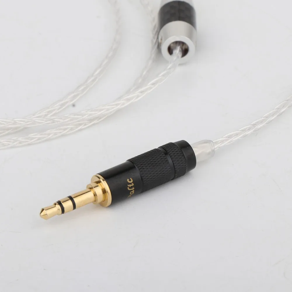 Cable de actualización de auriculares Chapado en plata para auriculares ER4P ER4B ER4S, alta calidad, 8 núcleos, 7N OCC