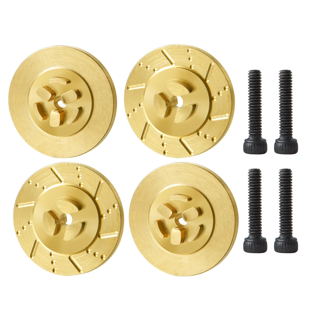 AXSPEED 4PCS Brass Wheel Hex Adapter Counterweight for 1/18 Kyosho Jimny Mini-z 4x4 4 Runner Jeep RC 4WD Upgrade Parts