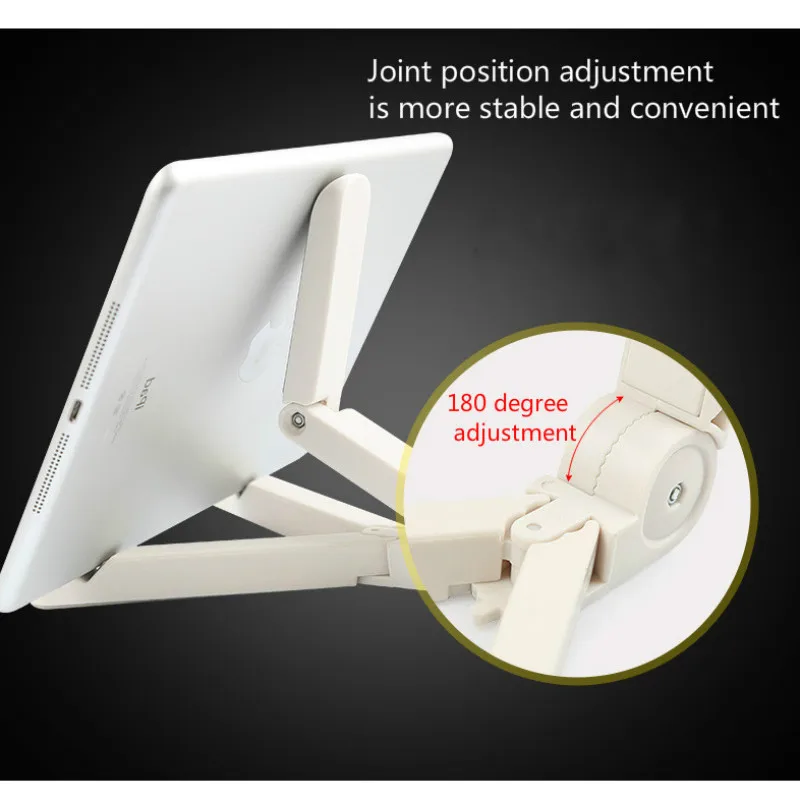 Universal Foldable Phone Tablet Holder Adjustable Desktop Mount Stand Tripod Stability Support for iPhone iPad Pad Table