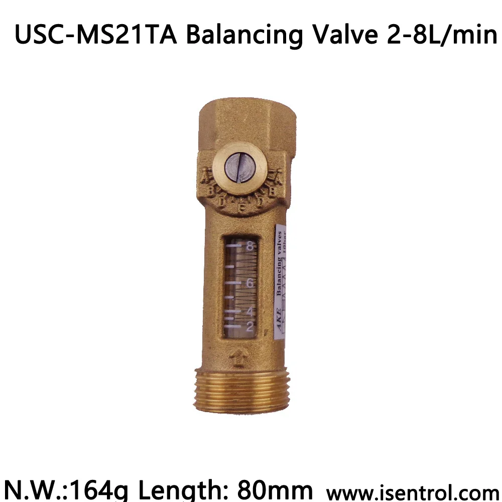 

Direct Reading G3/4" USC-MS21TA Mechanical Flow Meter 2-8L/min Spring Flow meter Brass Flow reader Balancing Valve