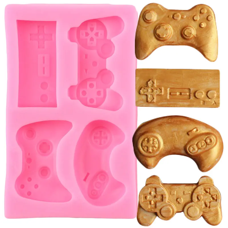 Controller Gamepad Game Silicone Mold Keyboard Baby Birthday Fondant Cake Decorating Tools Candy Clay Chocolate Gumpaste Moulds