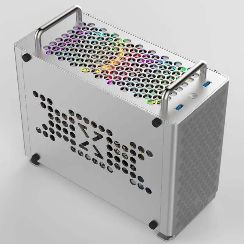 ZZAW Braveman – Mini boîtier de Micro PC ITX B2, châssis en alliage d'aluminium 2021, installation autonome, pour jeu et usage domestique