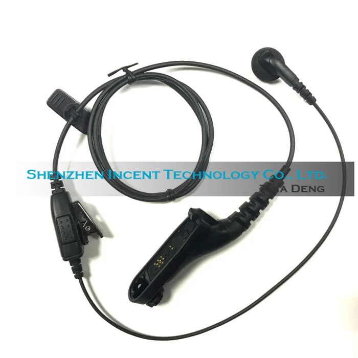 VOIONAIR Swivel Earpiece with In-Line Microphone and Push To Talk For Two Way Radio Wired Earphone GP300D+ XIR P8600 XPR6550