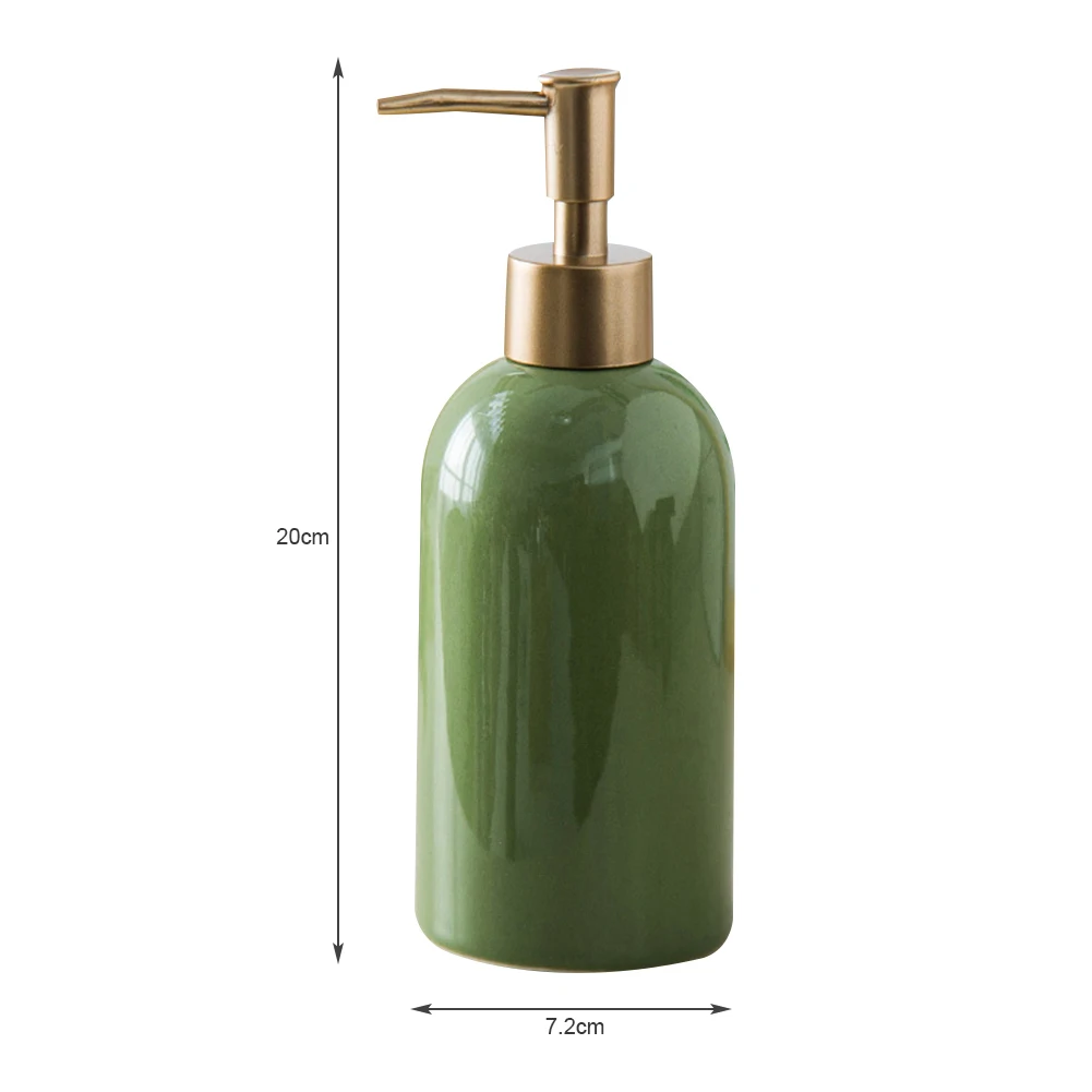 420ml Ceramic Liquid Soap Dispenser Shampoo Bottle Hand Sanitizer Shower Gel Soap Bottle Hand Soap Dispenser Empty Pump Bottle