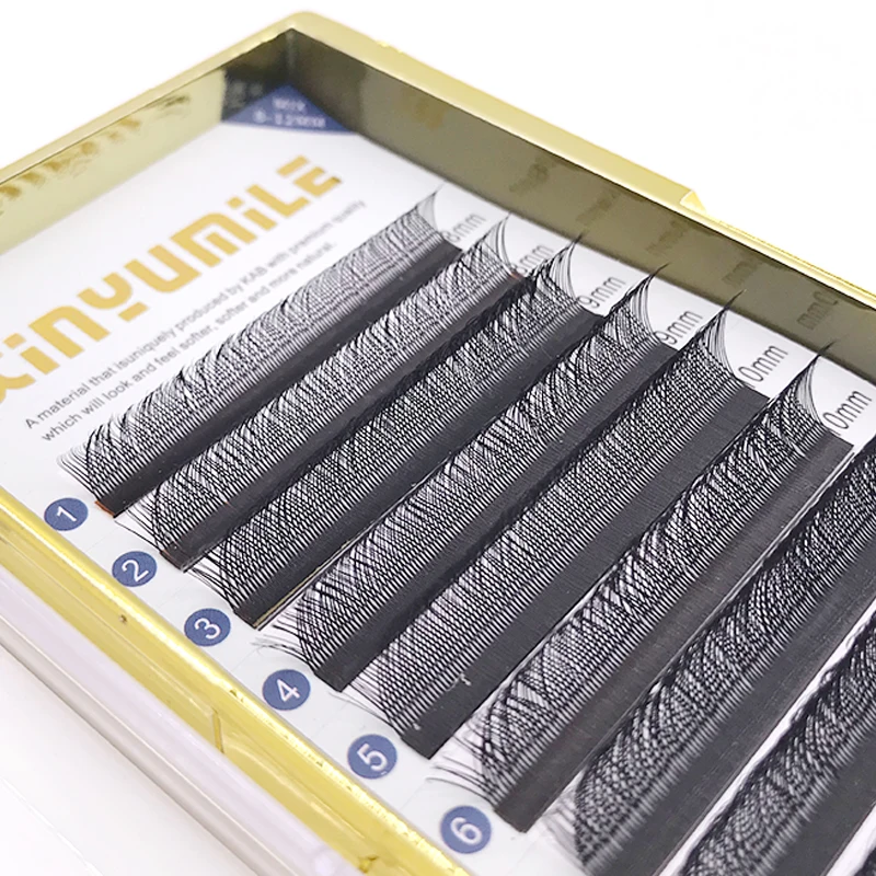 ขนาดทั้งหมด C/D/J/B Curl คลาสสิกแยกขนตาส่วนขยาย Mink Lashes ถาดรัสเซีย Matte ขนตา