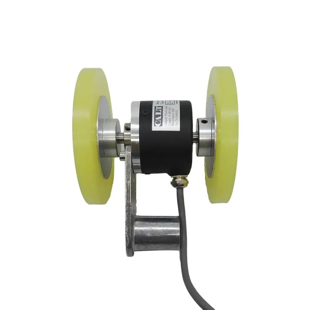 GHW52 500ppr Độ Phân Giải Điện Áp Đầu Ra 5V 12V 24V 200 Mm Vành Đai Đôi Bánh Xe Tăng Dần Quay Trục Rỗng bánh Xe Bộ Mã Hóa