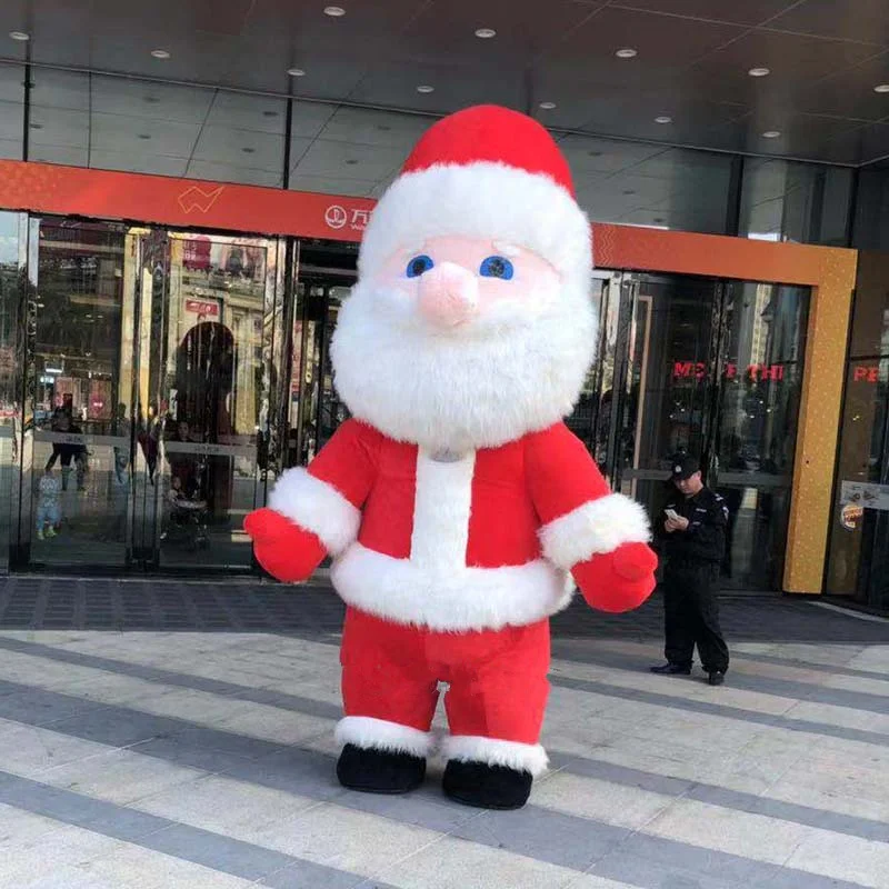 2M-3M Di Natale Babbo natale vestito di Vestito Costumi Adulti del Partito di Cosplay Della Mascotte di Gonfiabile Gioco Dress Abbigliamento Adatto 1.7m-1.9m ANNUNCIO di Natale