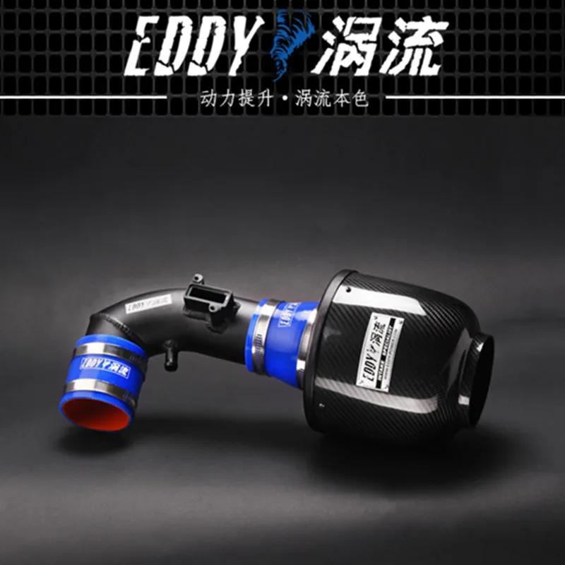 EDDY Intake System Air Intake Pipe & Carbon Fiber Air Filter for Honda Fit GE8 1.3 1.5 2009 2010 2011 2012 2013 Car Engine Parts