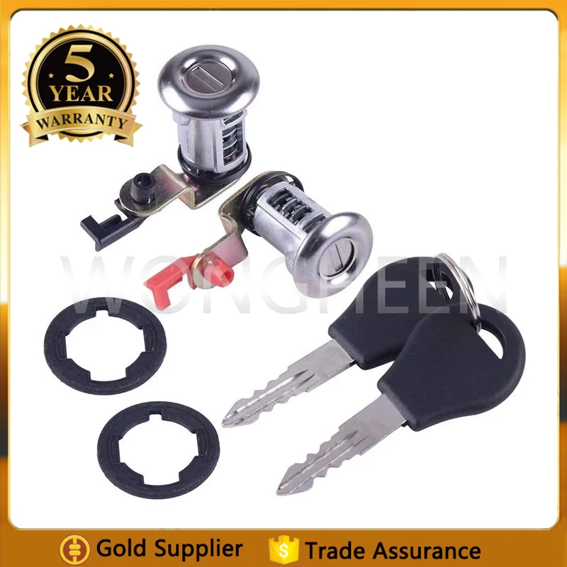 80600-01G25 Beler 2Pcs Left&Right Car Door Lock Set W/Key  8060101G25 Fit for Nissan Pickup Pathfinder 1987 1988 1989 1990 1991