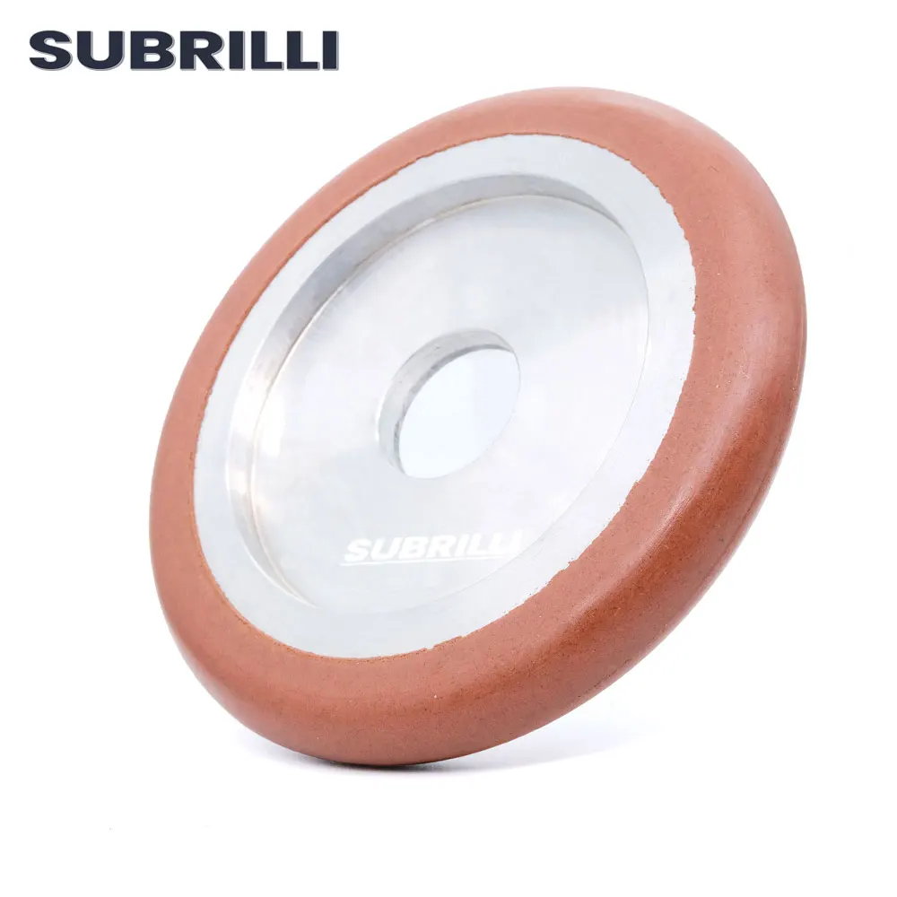 SUBRILLI 4 INCH Resin Bond Diamond Fluting Wheel For Grinding Stone Groove Polishing Of Sinks R6 12mm Thickness Sanding Disc