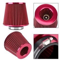 Car Accessories 3 Inch High Flow Universal Sport Power Mesh Cone 76MM Cold Air Intake Filter Car Air Filters Induction Kit