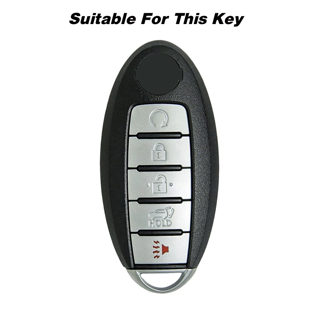 5 Button Carbon Fiber Remote Key Fob Shell Case Cover Holder For Nissan Qashqai Rogue Murano Maxima Altima Sentra Pathfinder