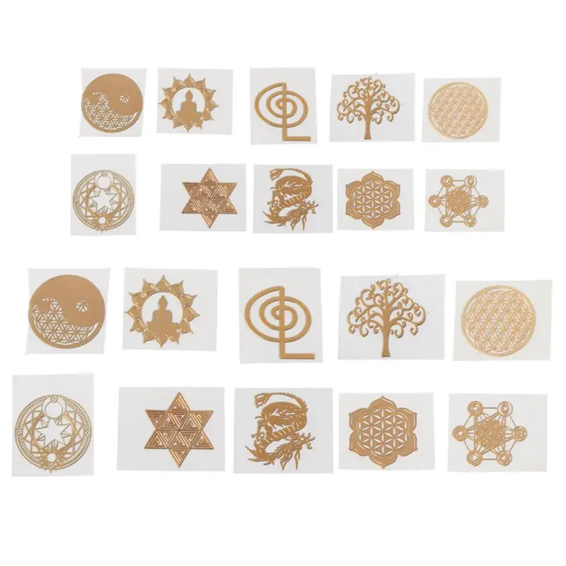 Energy Tower Pattern Paste Copper Stickers For DIY Making Mould Craft Jewelry Tool