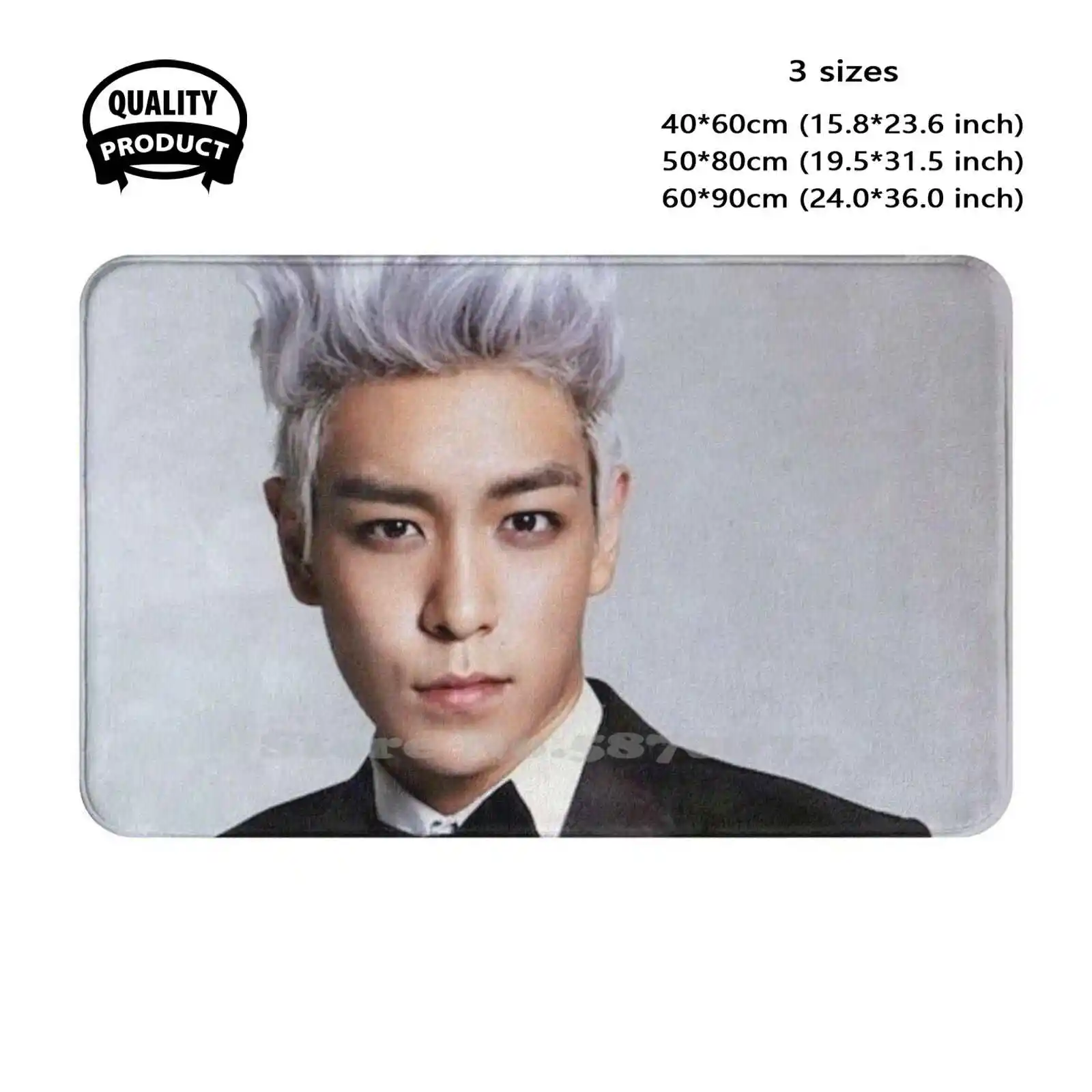 T.O.P Choi Seung Hyun Soft Cushion Home Carpet Door Mat Car Rug T O P Choi Seung Hyun K Pop Kpop Pookipsy