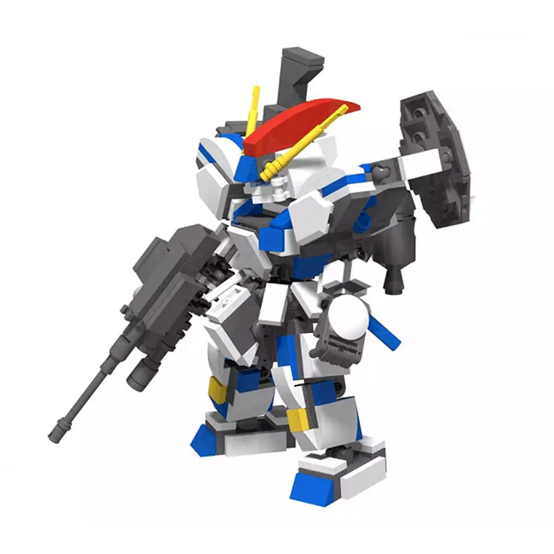 425Pcs Original Design Mecha Warrior Building Blocks Toys For Children Armor Robots Anime Figure Model 15cm Action Soldier Dolls