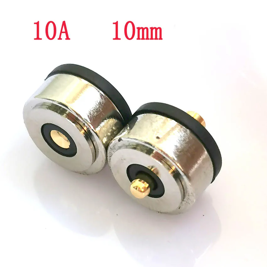 2pin Round 10A high Current Magnet Suction Spring Pogo Pin Connector Male and Female Probe DC Power Charging Magnetic Connector