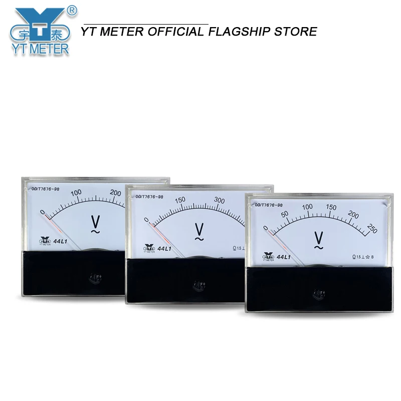 44l1-v AC Voltmeter AC10V 15V 20V 30V 50V 100V 150V 250V 300V 450V 500V 600V 750V Zeiger Voltmeter 80*100mm zur Messung einzeln