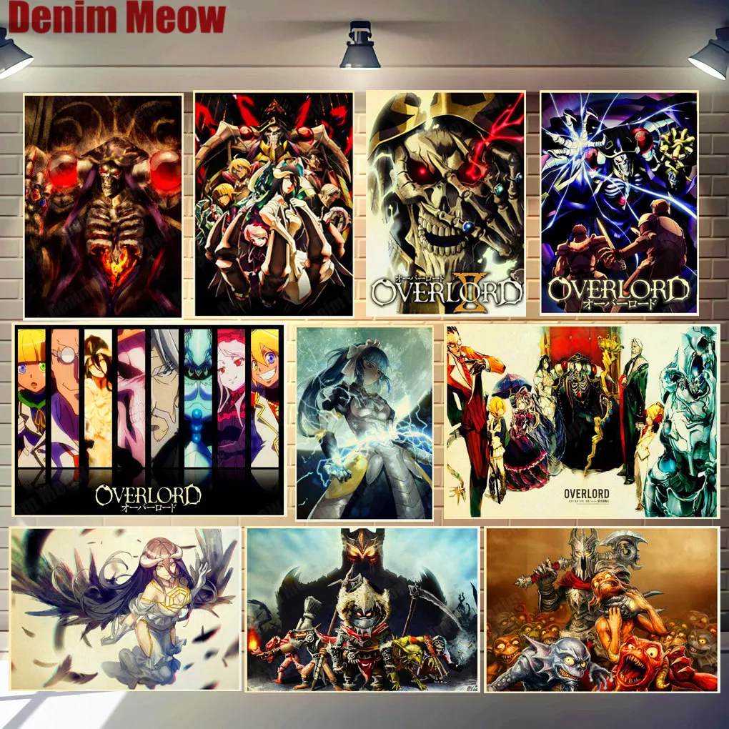 

Overlord Metal Poster, Japanese Anime, Retro, Tin, for Bar, Club, Cafe, Home Decor, Skeleton King, Wall Art Painting